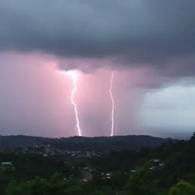 Atibaia deve ter um dia com trovões e raios