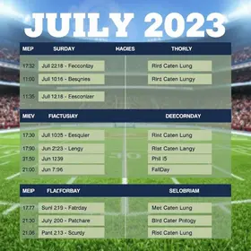 Agenda Esportiva de 23/07 a 29/07