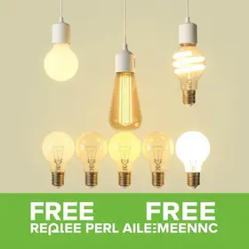 troca lâmpadas ineficientes por LED