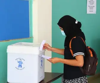 votação no Colégio São Paulo em Atibaia